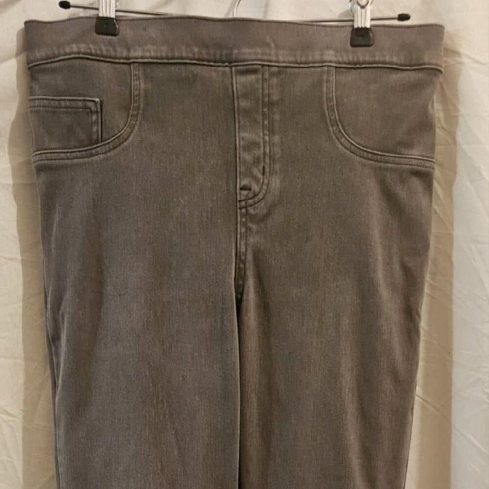 SPANX | Jean-ish Ankle Leggings By Sara Blakely - Grey, Size Large